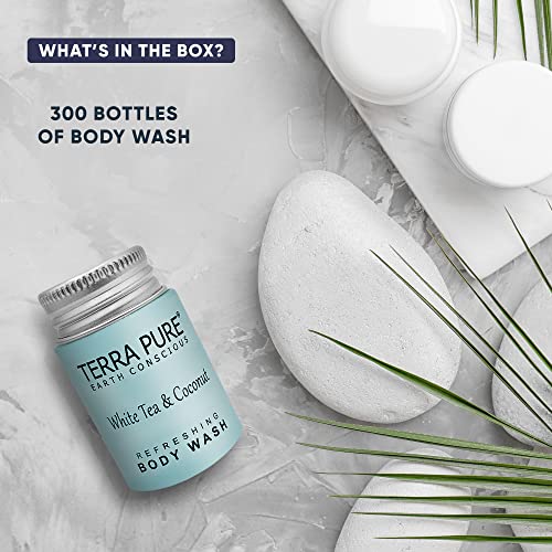 Terra Pure White Tea & Coconut Body Wash, Travel Size Hotel Amenities, 1 oz. (Case of 300) - Image 4