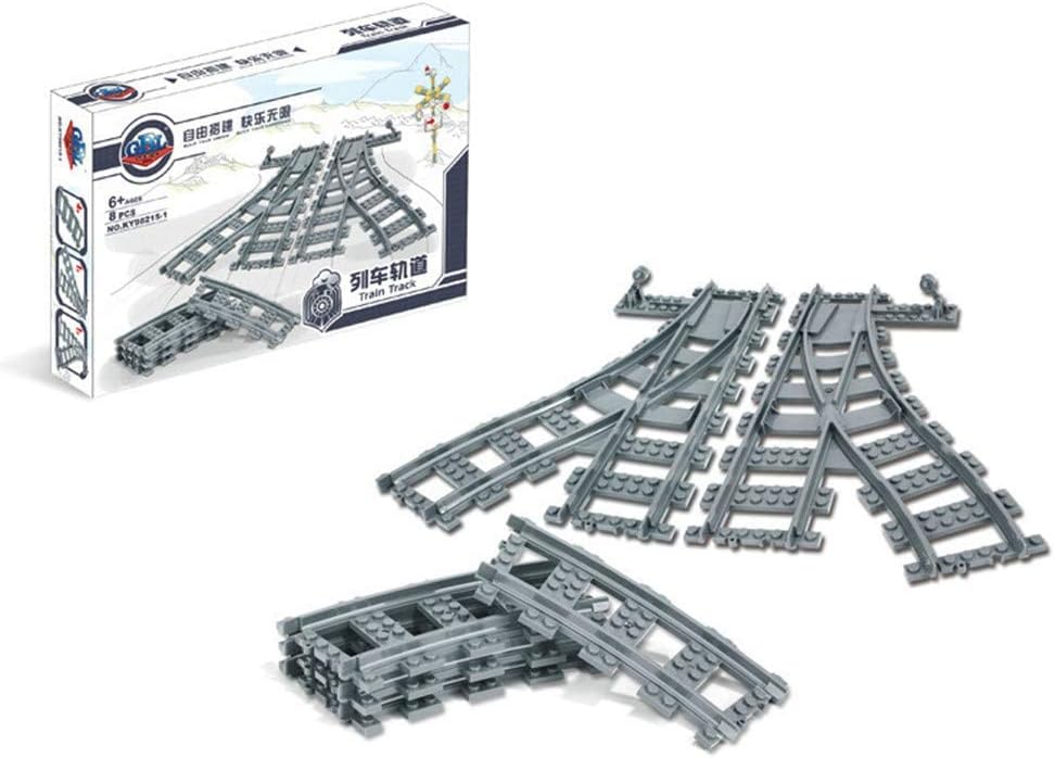 JoyFan Train Toy Building Block Urban Track Parts Compatible with Most Blocks Toy Plastic Safe Non-toxic