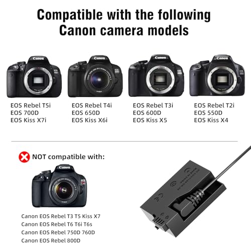 Kit LP-E8 DR-E8 para Canon 600D 700D: Ideal para vídeos largos y streaming en casa 3
