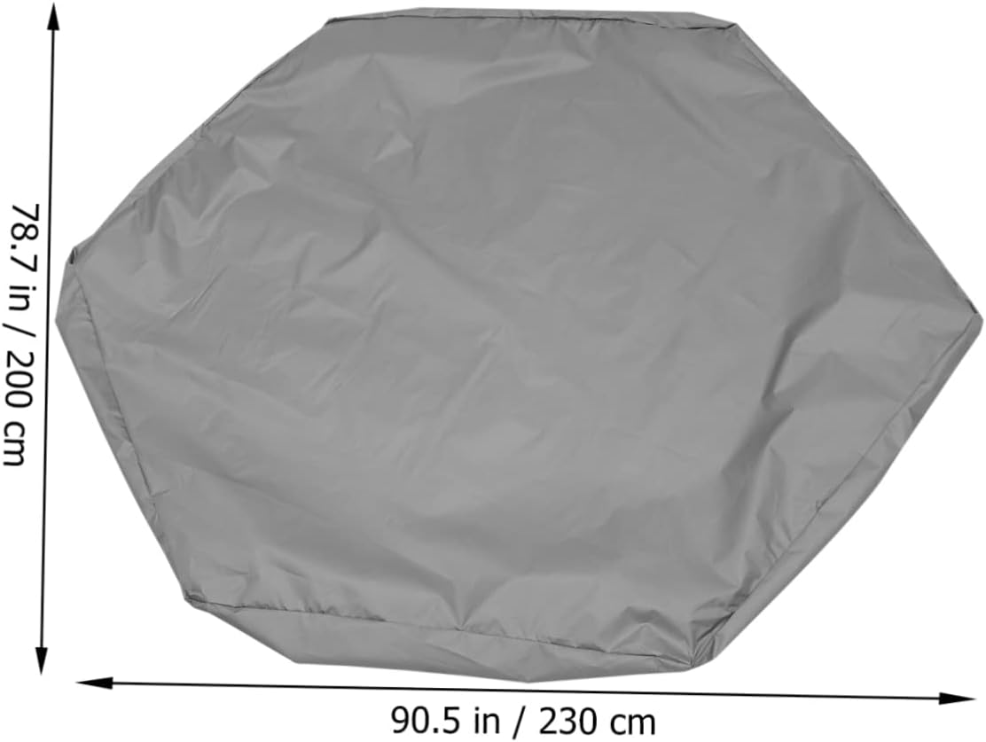 Hemoton Hexagon Sandpit Cover 90X8 Inch Waterproof Oxford Cloth Sandbox Lid Protective Outdoor Cover for Kids Garden Play Weatherproof