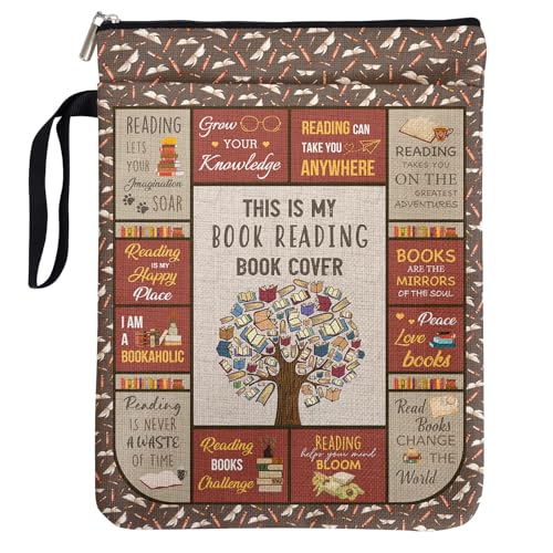 Couverture de livre zippée pochette de protection grand format pour lecteur et liseuse