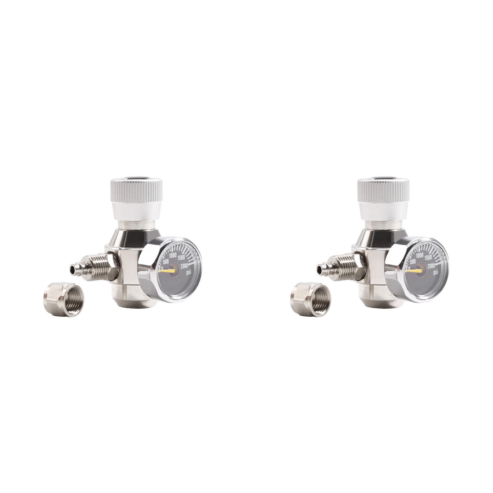 Ctrlzs 2X Aquarium Co2 Regulator 2000Psi Pressure Gauge For 6Mm Suction Tube 3/8-24Unf