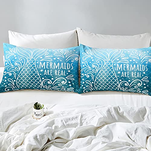 Mermaid-Bedding-Set-Girls-Ocean-Marine-Mermaid-Scale-Comforter-Set-for-Kids-Girly-Sea-Creature-Comforter-Fish-Scales-Duvet-Set-Blue-Room-Decor-Quilt-Set-Full-Size