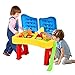 DREAMADE Tavolino Acqua e Sabbia da 31 Pezzi, Tavolo da Gioco all'Aperto per Bambini 2 in 1, Include Accessori e Copertura, Sicuro e Portatile per Esterni,Casa,Asilo, Età:3+ Anni, 70x35x72cm