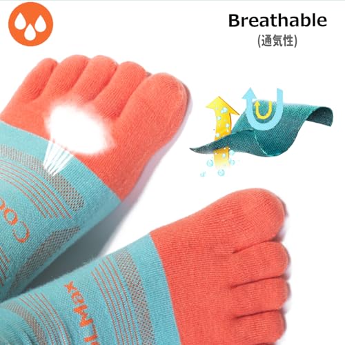 Azarxis Running Ankle Toe Socks for Men Women Lightweight Coolmax High Performance Five Finger Athletic Socks4