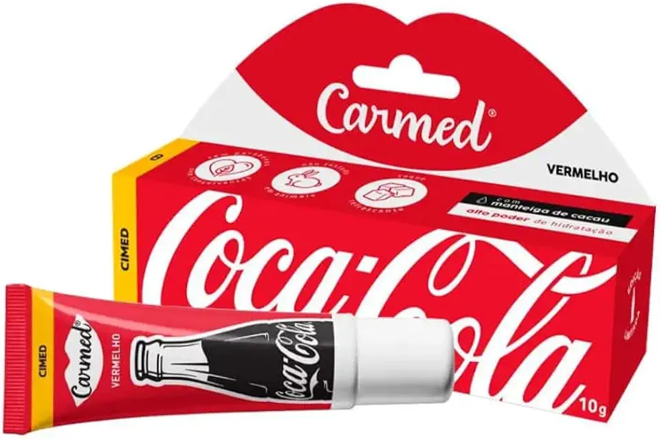 Hidratante Labial Carmed Coca Cola Vermelho 10g