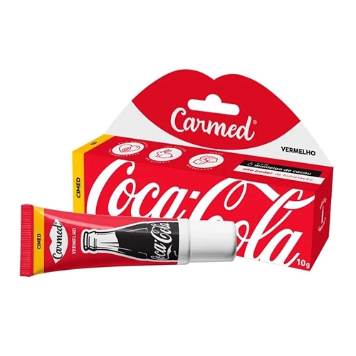 Hidratante Labial Carmed Coca-Cola Vermelho 10g
