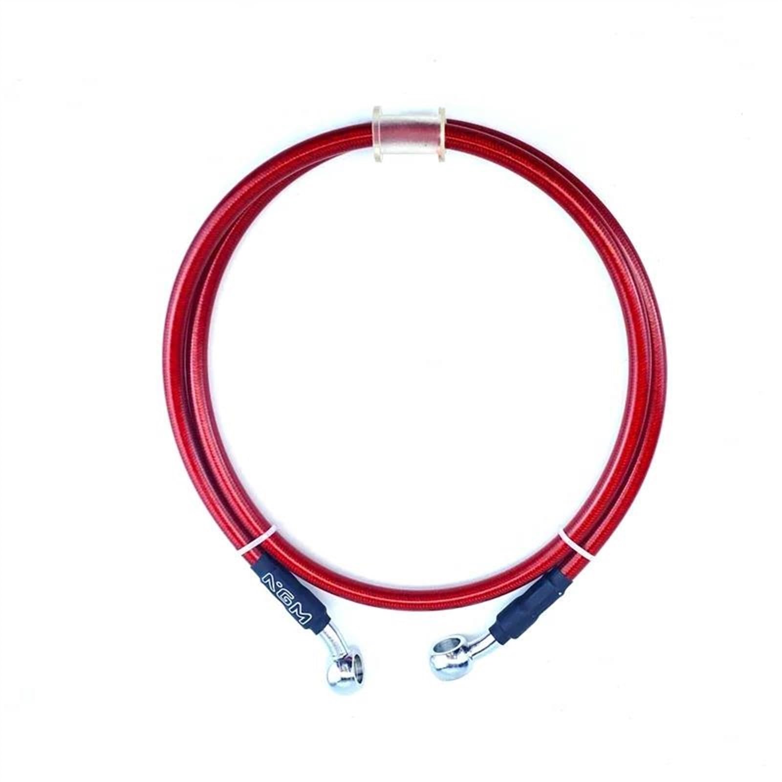 Ksxzw Black- Silver Motorbike Part Universal 800Mm Motorcycle Hydraulic Brake Hose Line Cable 28 Degrees Dia 10Mm Pipe Braided Oil(Black- Silver)