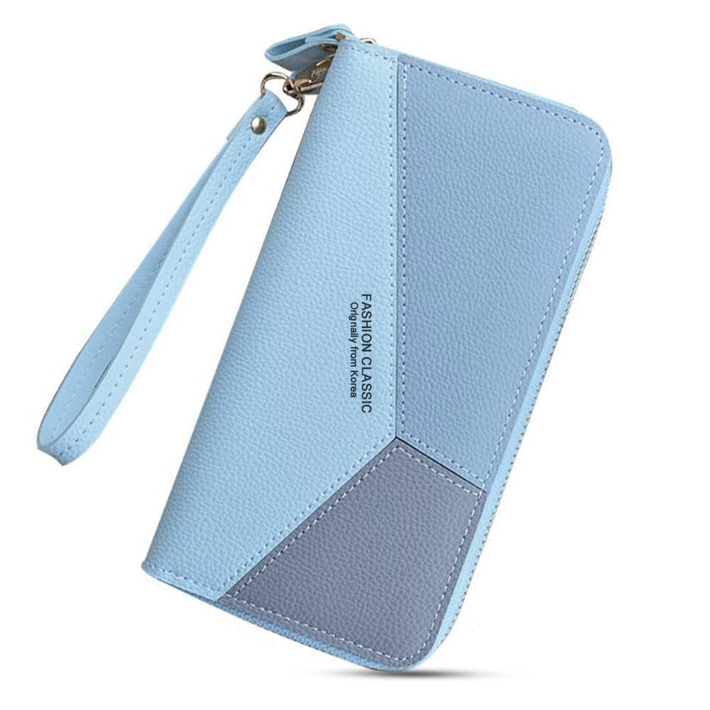 vattu Wallets for Women PU Leather Card Holder Phone Pocket Double Zipper Coin Purse Hand Clutches for Girls Ladies-picture-44