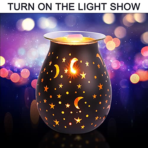 Wax Warmer For Scented Wax Melters,Glass Wax Melt Warmers Electric,Scented Wax Burner With Night Light,Wax Melter Warmer For Christmas Gifts&Office,Bedroom #TOP1