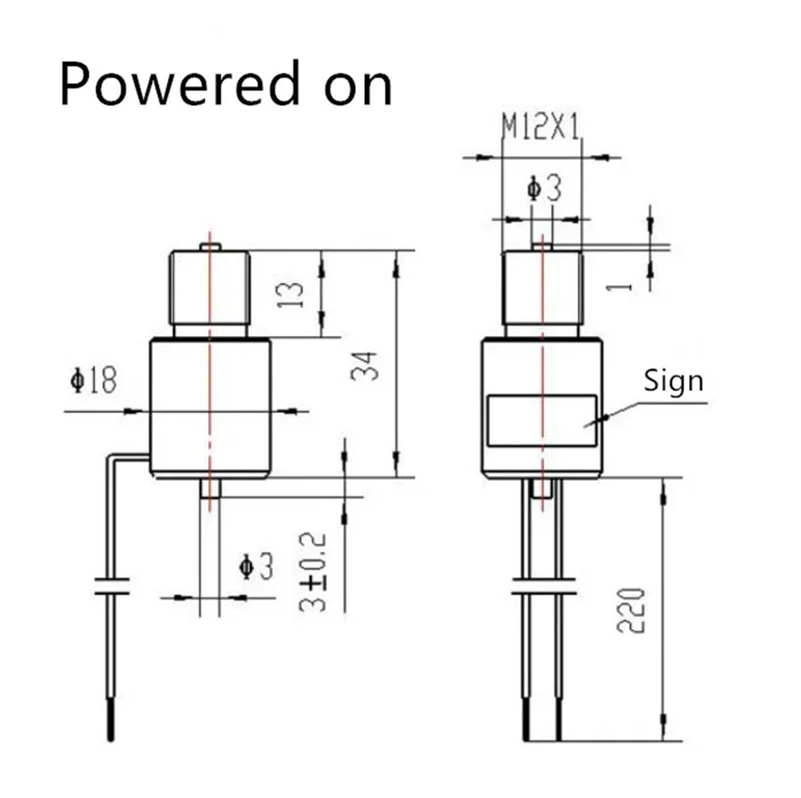 Solénoïde Tubulaire XRN-18X34 DC 12V 24V, Micro électro-Aimant Push-Pull(24V DC)