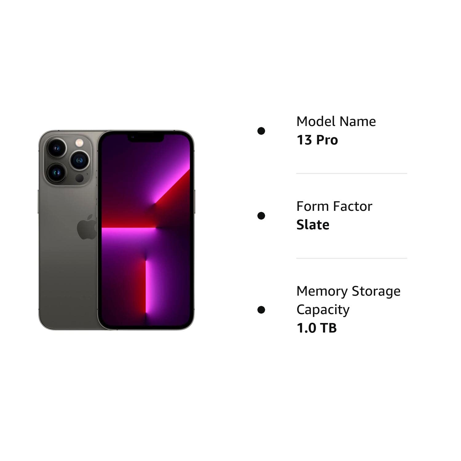Amazon.com: Apple iPhone 13 Pro, 1TB, Graphite - Unlocked