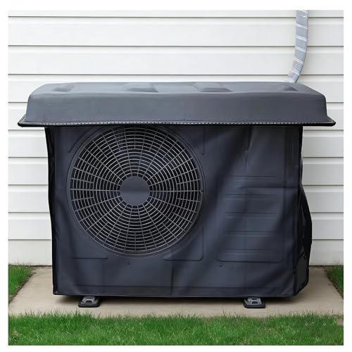 Cubierta de Bomba de Calor para Unidad Exterior de Malla Transpirable, Cubierta de Aire Acondicionado Mini Split Sin Perforaciones, Utilizable en Funcionamiento, Protección Anti-Viento Nieve UV