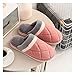 lwl Chaussons de Maison Peluche Chaude Anti-dérapante, Pantoufles de Coton Mignon d'hiver for Femmes, for Fille, Cadeau, intérieur, extérieur Duveteux (Color : Dark Pink, Taille : 7-7.5)