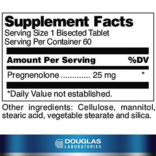 Douglas Laboratories Pregnenolone 25 Mg | Supports Hormones, Liver, Brain, Reproductive, And Nervous Systems* | 60 Tablets #TOP1