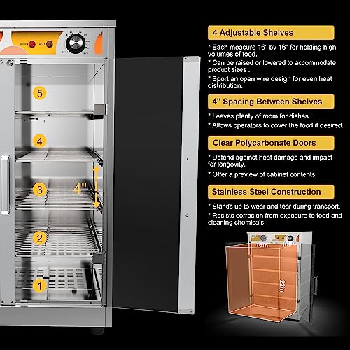 Festa Essential FE-30011 5-Shelf Electric Commercial Hot Box Food Warmer thumb #3
