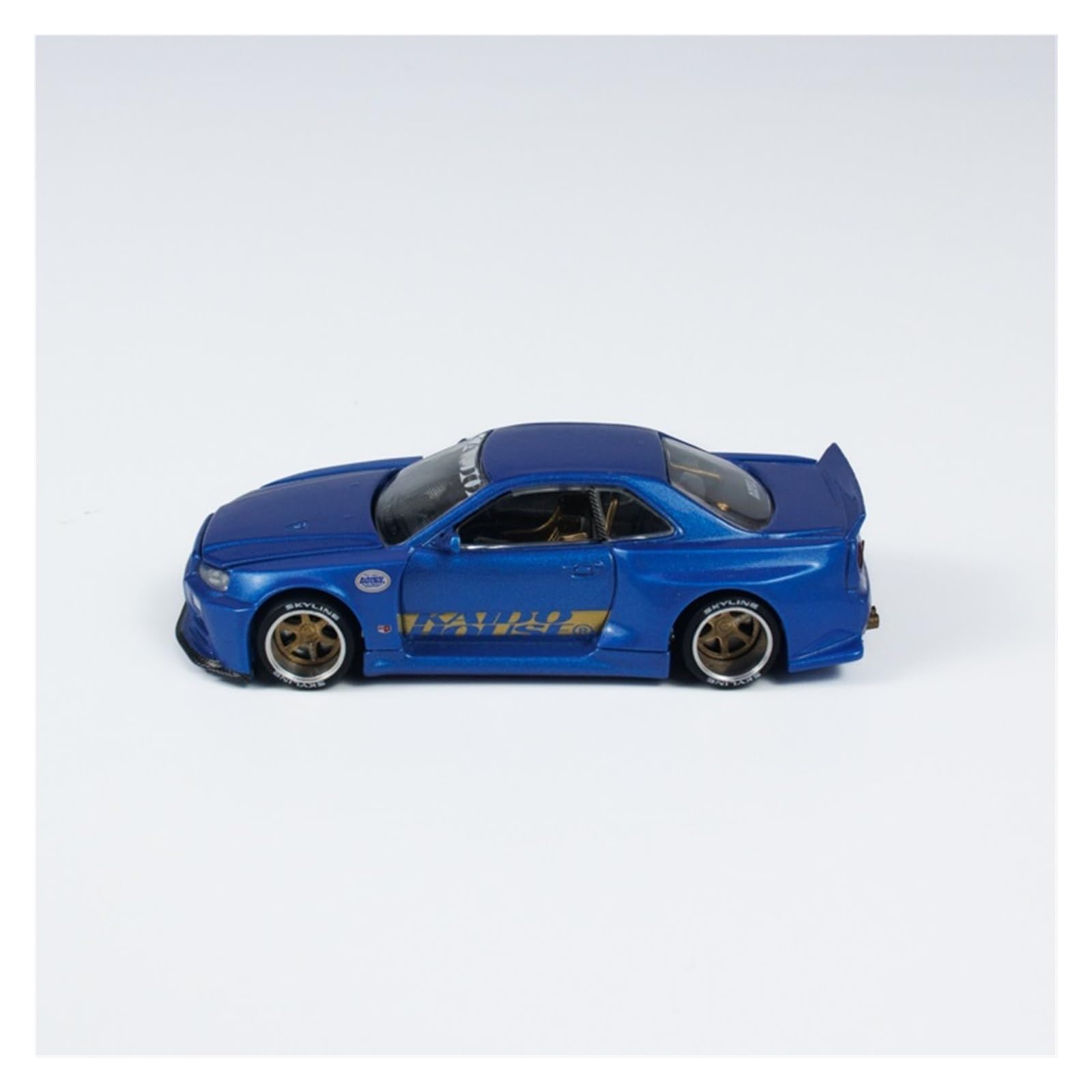 Metallo Scala Replica 1 64 Per Nissan Skyline GTR R34 Aero Modello Auto Sportiva Pressofusa In Lega Simulazione Decorazione In Miniatura Hobby Veicoli Giochi Set(Argento)