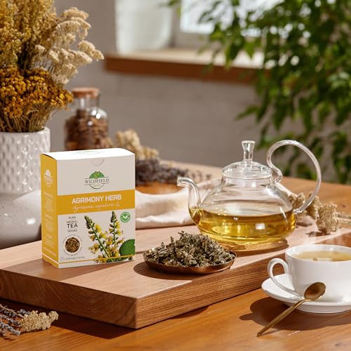 Image of 30 Bags Agrimony Herb Dried Cut Agrimony Flower Tea (Agrimonia Eupatoria L.) - 30 Count 2g Tea Bags Agrimonia Flor De Hierba De San Guillermo