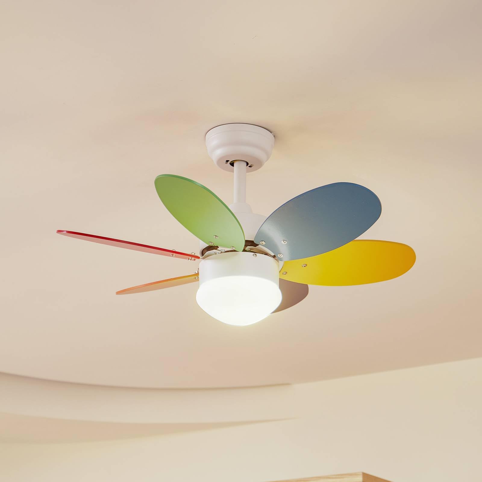 Lindby ventilador de techo con luz en color, blanco, lámpara | e27, moderno, de madera, con mando a distancia, con mando a distancia para sala de estar, salón, habitación infantil