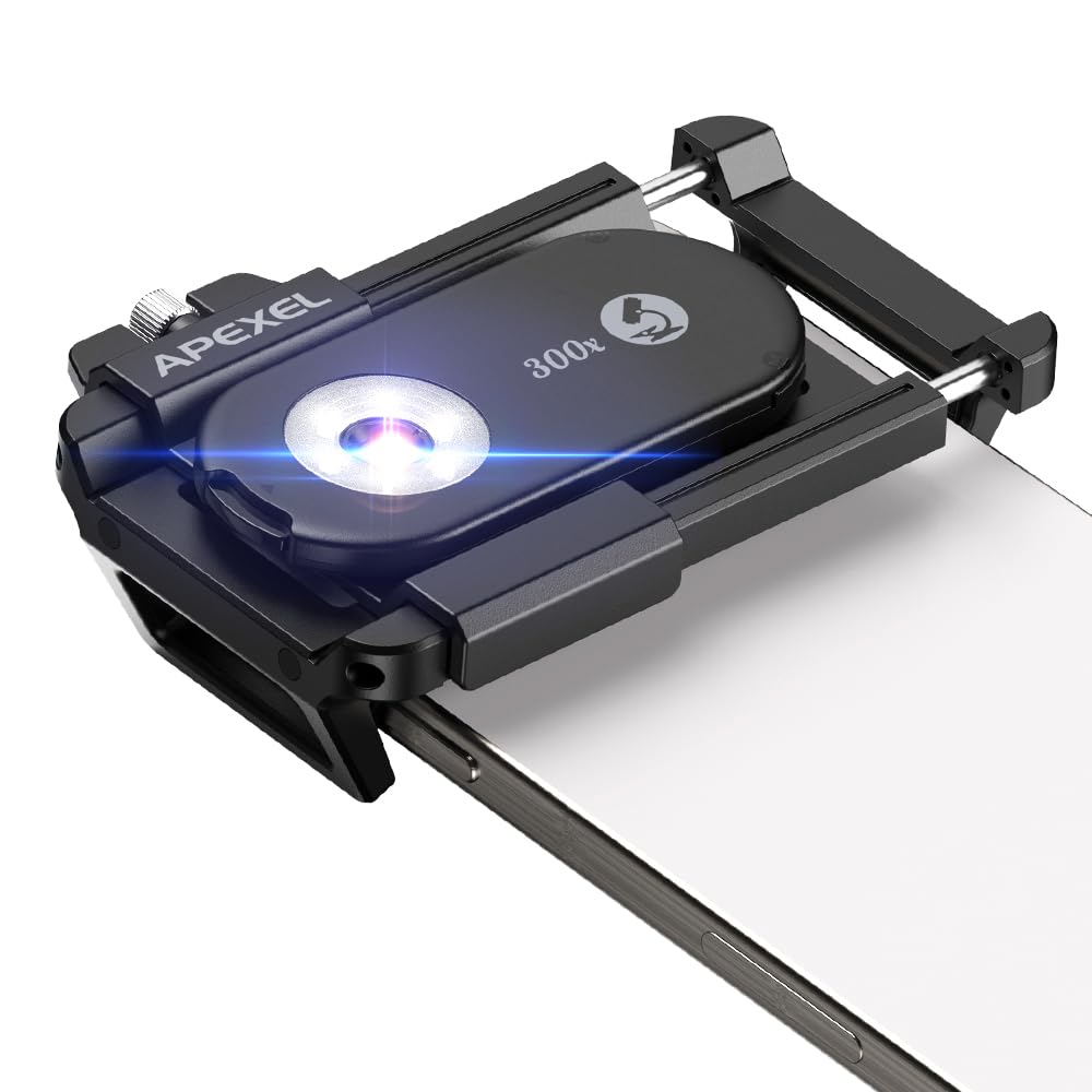 APEXEL 300X Smartphone Microscope  Professional Trichome Analysis & Micro-World Exploration