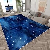 TAPIS POUR CHAQUE PIÈCE : Ce tapis imprimé ciel étoilé étoiles aquarelle apporte une touche de couleur et d’élégance à votre salon, chambre ou couloir. Que vous recherchiez tapis cosy pour le salon ou un coureur pour la salle à manger, ce modèle sublimera votre décoration intérieure avec facilité