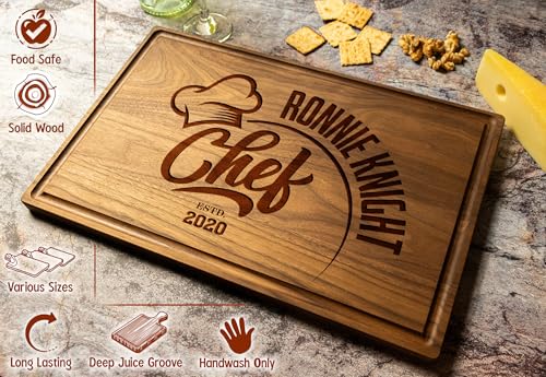 Tabla de cortar de madera grabada personalizada miniatura 3