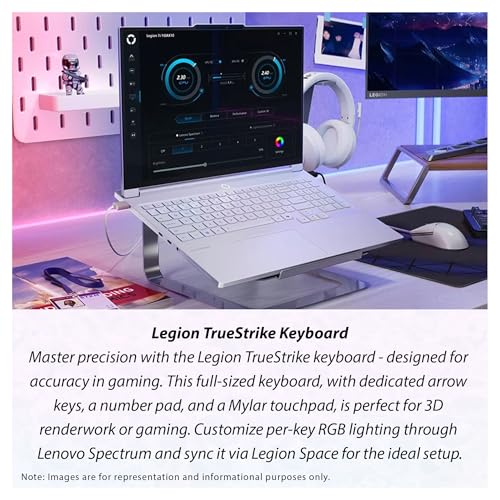 Image of Lenovo Legion 7i Gen 10 Gaming Laptop, Intel Ultra 9-275HX, 64 GB DDR5 RAM, 4 TB PCIe SSD, 16″ WQXGA (2560x1600), Nvidia G-Force RTX 5070, RGB Backlit Keyboard, W11 Pro, Glacier White+Traix Mousepad