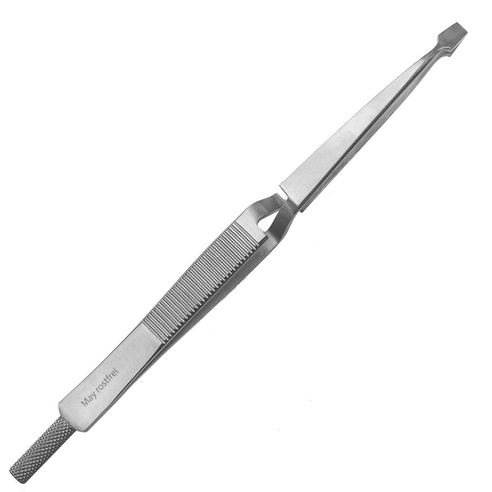May – Juego de 10 Pinzas para garrapatas para Perros y Gatos – Pinzas para garrapatas – Pinzas para Quitar garrapatas – Punta en ángulo – Modelo Extra Largo – Acero Inoxidable