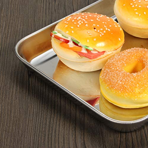 Stainless Steel Baking Sheet Food Serving Tray Baking Pan Tray Cookie Sheet for Food Festival Family Gathering Baking Shop,Birthday Party