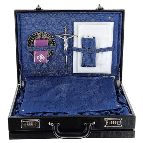Briefcase in Blue Silk with Embroidery3