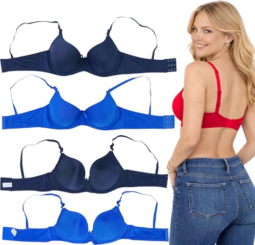Image of ToBeInStyle Women's Pack of 6 Classic Style Underwire Supportive Padded Bras