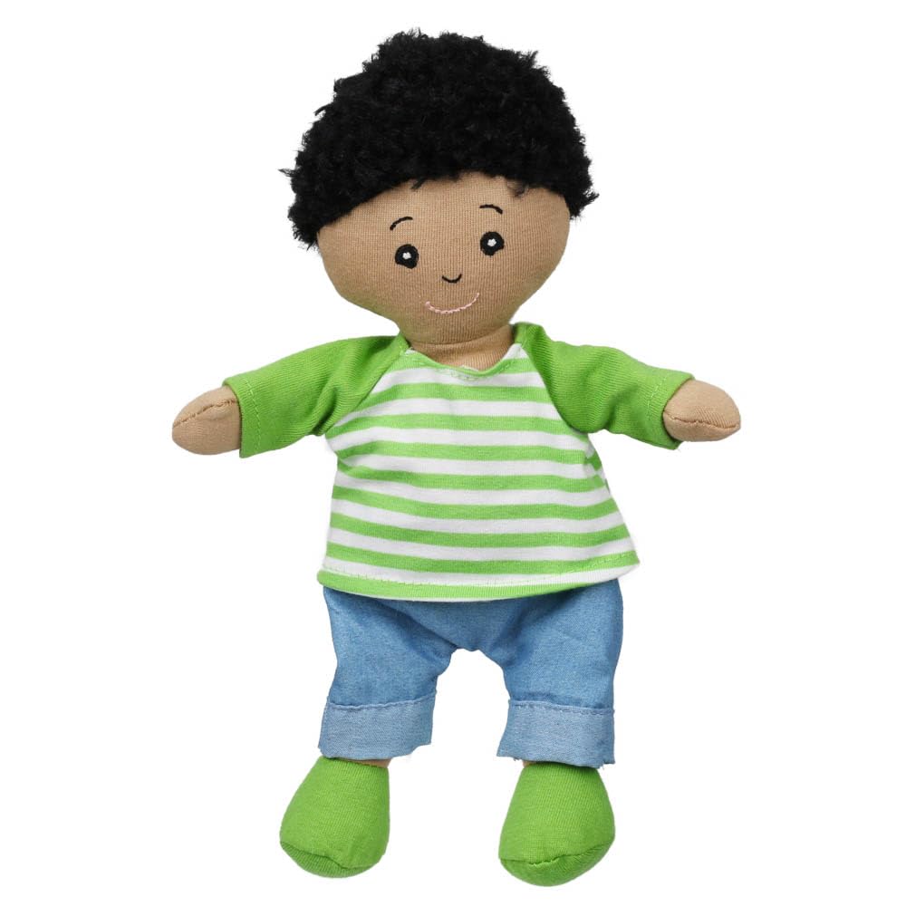 Wilberry - Boy Doll in Green Outfit - Soft Cloth Small Plush Doll - Suitable from Birth - 270mm