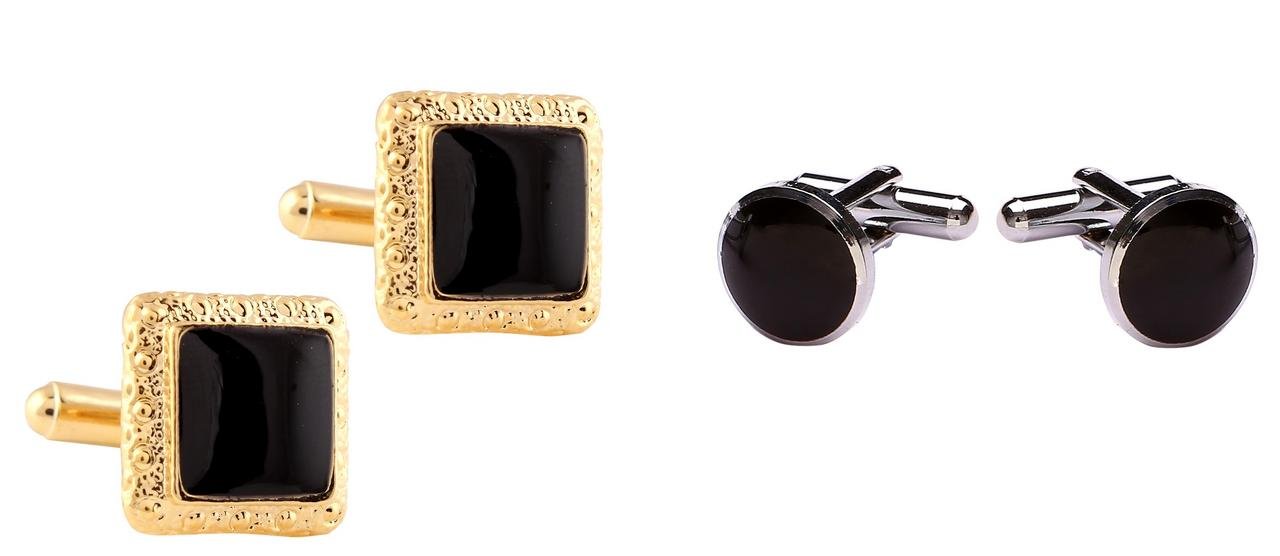 tripin Cufflinks For Men Combo Set Silver Black Colour For Office Corporate Party French Cuff Shirts Shirt Suit Blazer In A Gift Box 47-223-picture-39