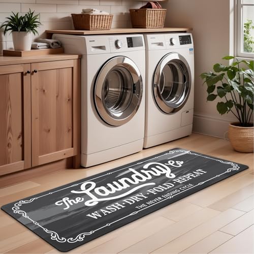 Image of Pauwer Laundry Room Rug Runner 20 inchx60 inch, Non Slip Waterproof Laundry Mat