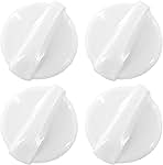 4 Pack WB03T10282 Stove Knob White Gas Oven Range Control Assembly Compatible with GE Surface Burner Repalces AP4345833,PS2321074,1461063