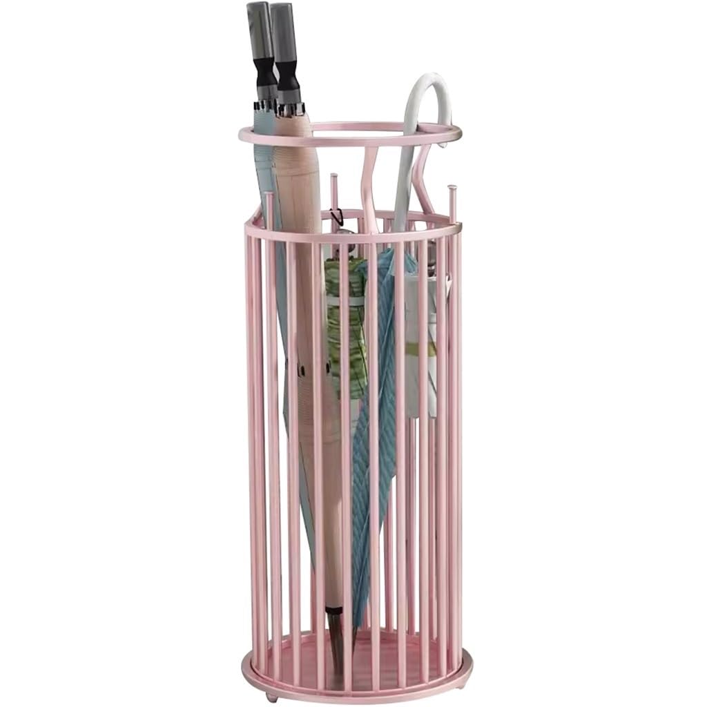 Flyiodfcxv Rose Gold Umbrella Stand, Nordic Style Striped Hollow(Rose Gold)