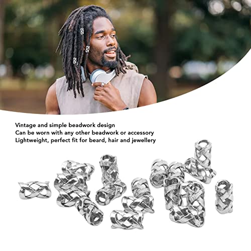 20Pcs Viking Beard Beads Alloy Viking Style Hair Beads Pretty Design Accessory for Men Women Braiding Beads for Hair Braids Viking Beads Kits - Image 2