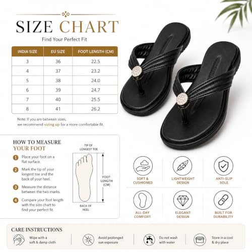 Image of Women Stylish Toe Ring Flats | Cushioned Comfort Slip-On Sandals | Anti-Slip Daily Wear| Lightweight Casual Footwear KS913