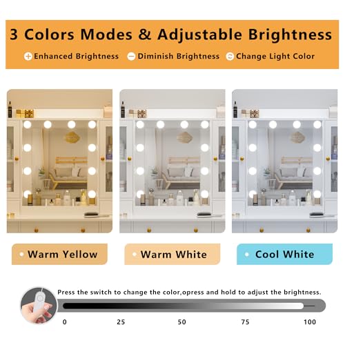 Luxury Makeup Vanity Desk with Lights