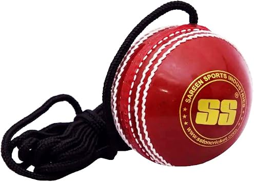 SS Hanging Ball for Bat Knocking and Practice with Reaction String Threaded Seam