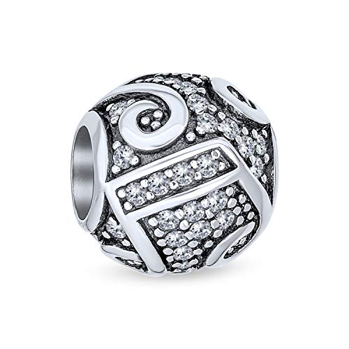 Charm de micrófono en plata de ley .925 que no se oscurece para pulseras de música europeas 2