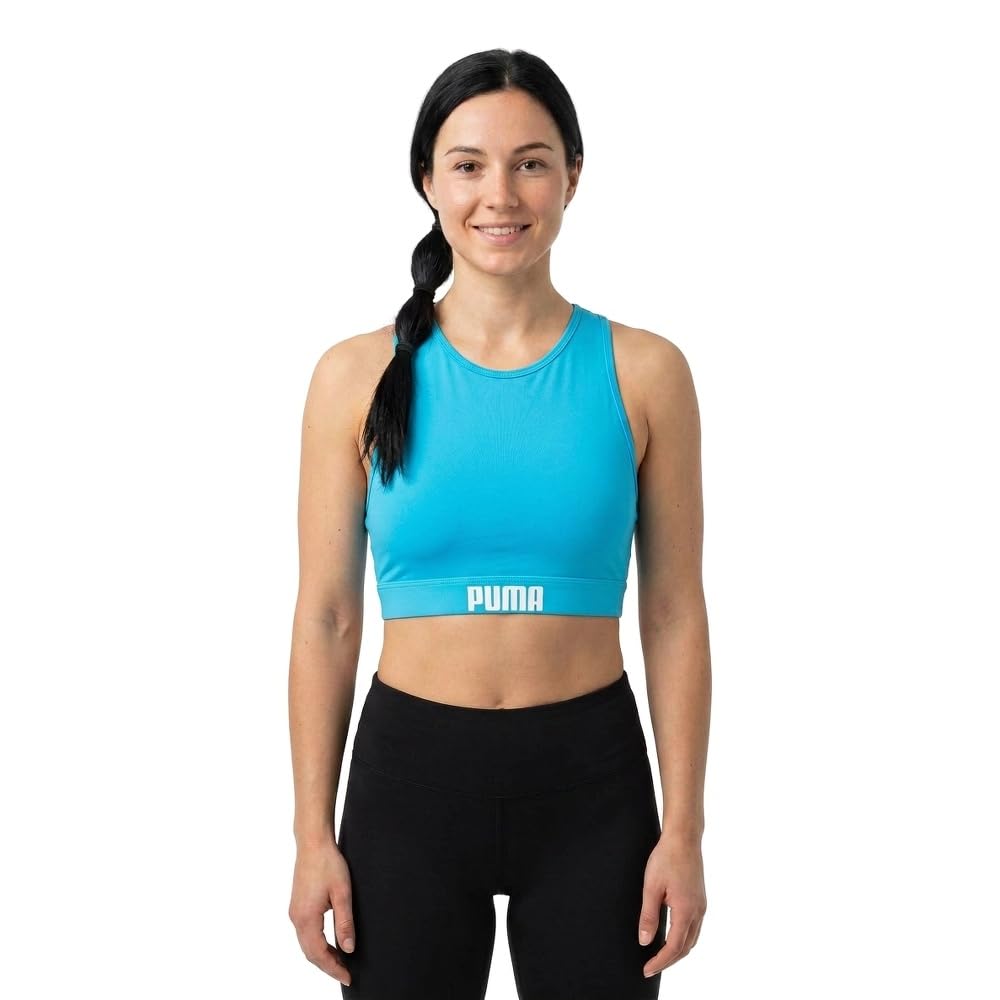 PUMA Racerback Top a Collo Alto Donna (Pacco da 1)