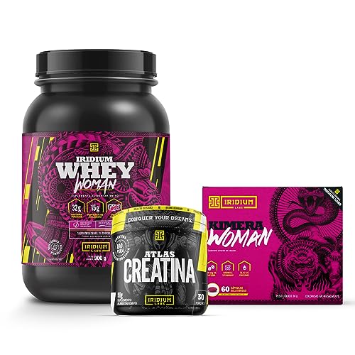 Kit Whey Protein Woman + Kimera Woman + Atlas Creatina 90g - Iridium Labs