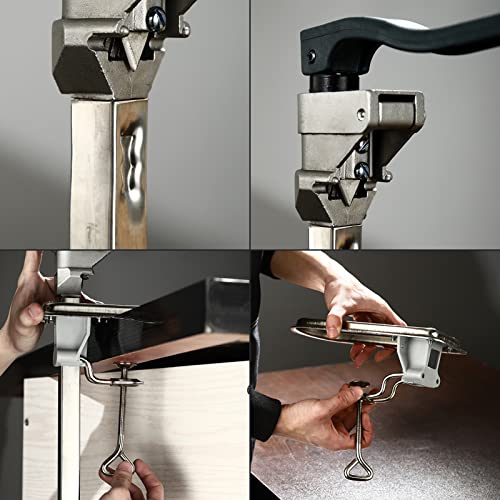 Erinaik Commercial Can Opener Heavy Duty For #10 Cans, 23.2” Manual Table Can Opener With Plated Steel Base For Large Cans Up To 18” Tall, For Restaurant Hotel Bar Compatible With Edlund #TOP3