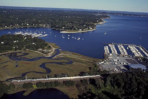 HistoricalFindingsPhoto: Test Run,High Speed Amtrak Acela Train,New England,Aerial View,Carol Highsmith