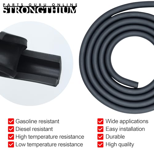Strongthium 1/4 Fuel Line Hose Kit Gas Tube for Briggs and Stratton MTD Craftsman Troy Bilt Cub Cadet with 1/4 Gas Clamps Valve & Filters 6.6 FT - Thumbnail 5
