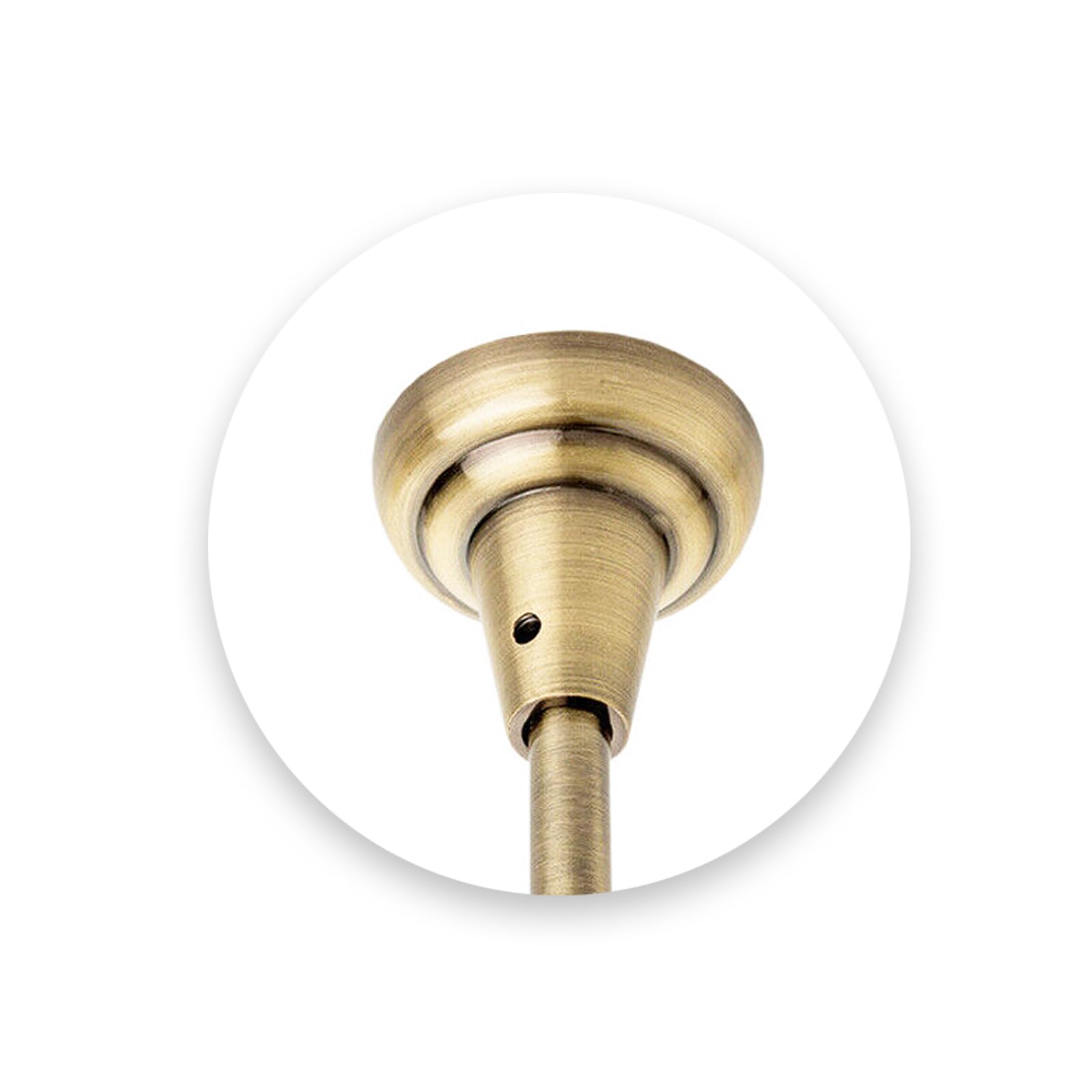 Tringle à rideaux 19 mm 2 voies Fixation au plafond Métal doré vieilli neuf (160)