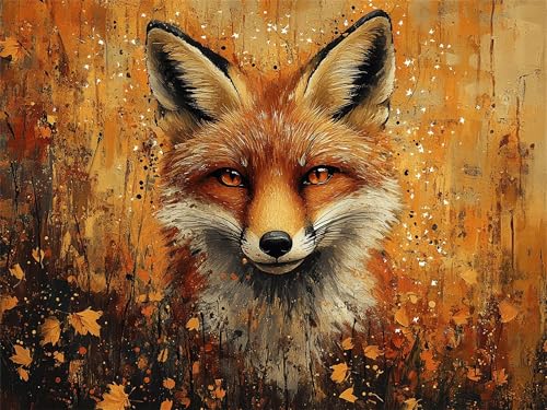 Peinture par numéro renard rétro, une idée cadeau originale pour amateurs de loisirs créatifs