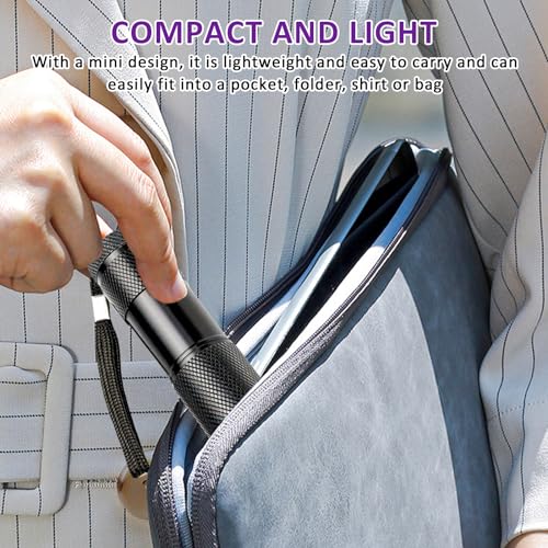 MEGYAD 8 Stück UV Taschenlampe: Schwarzlicht Taschenlampe mit 9 LEDs, Mini UV Lampe Schwarzlichtlampe Mini UV Lampe Ultraviolettes Licht für Unechte Banknoten Urin von Hunde und Andere Haustiere