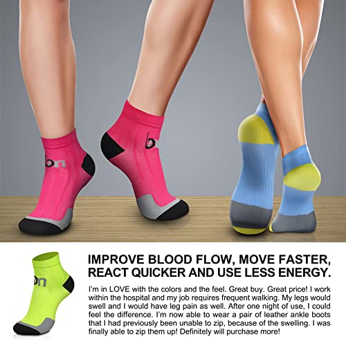 Image of CHARMKING Compression Socks for Women & Men Circulation 15-20 mmHg is Best for Athletic Running Cycling Nurse Daily Wear